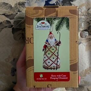 2009 JIM SHORE - Heartwood Creek - Santa with Cane - Hanging Ornament - enesco